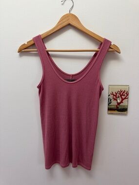 Enza Costa Rose Pink Silk Rib Tank